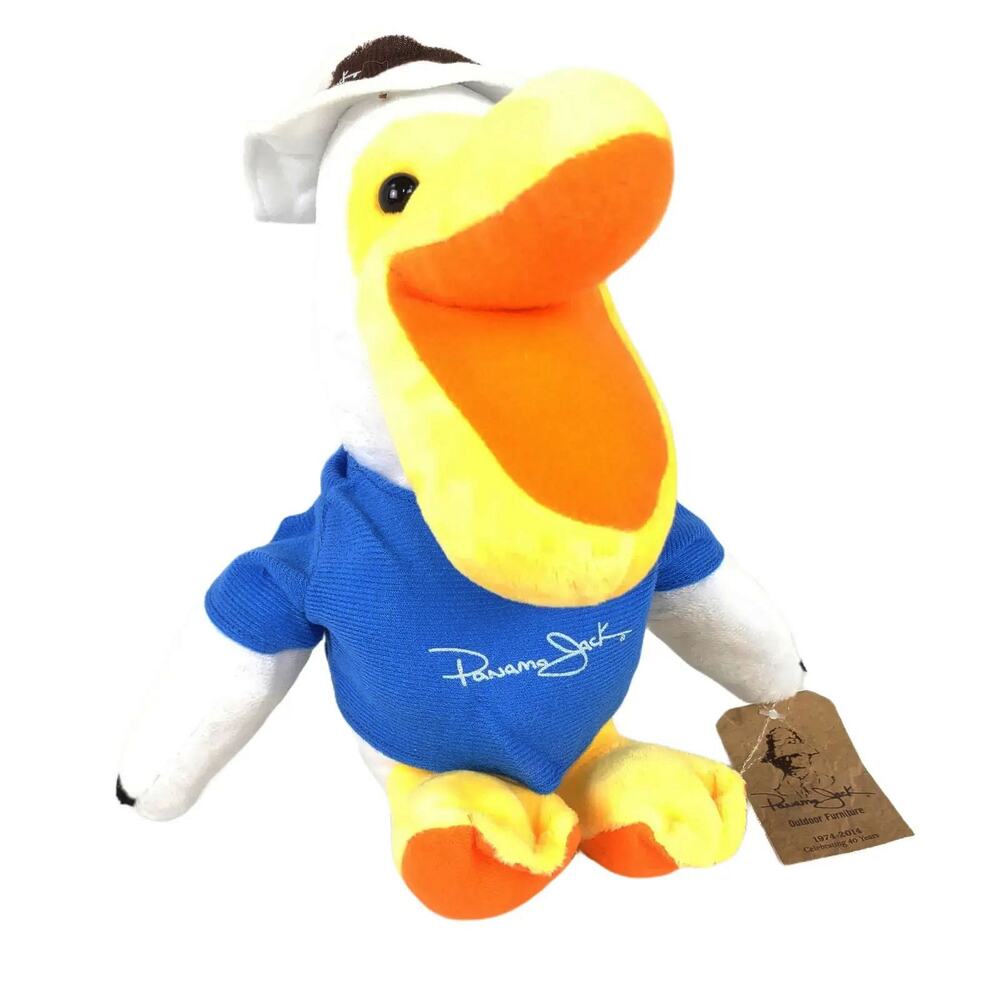 2014 NWT Panama Jack 10"‎ Pelican Bird Stuffed Animal Plush Toy w/ Hat & Shirt